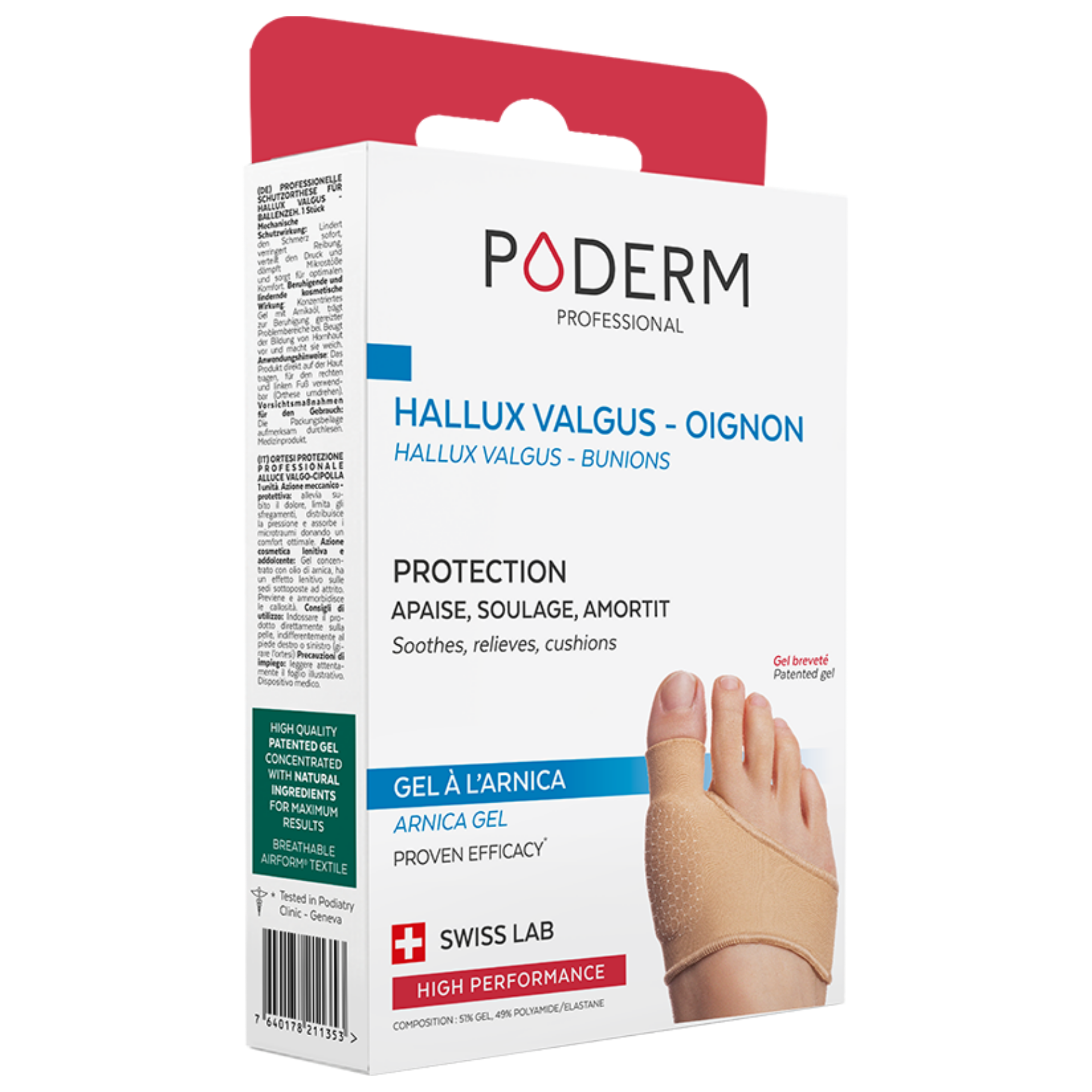 Hallux Valgus - Protection gel Arnica - Poderm Professional