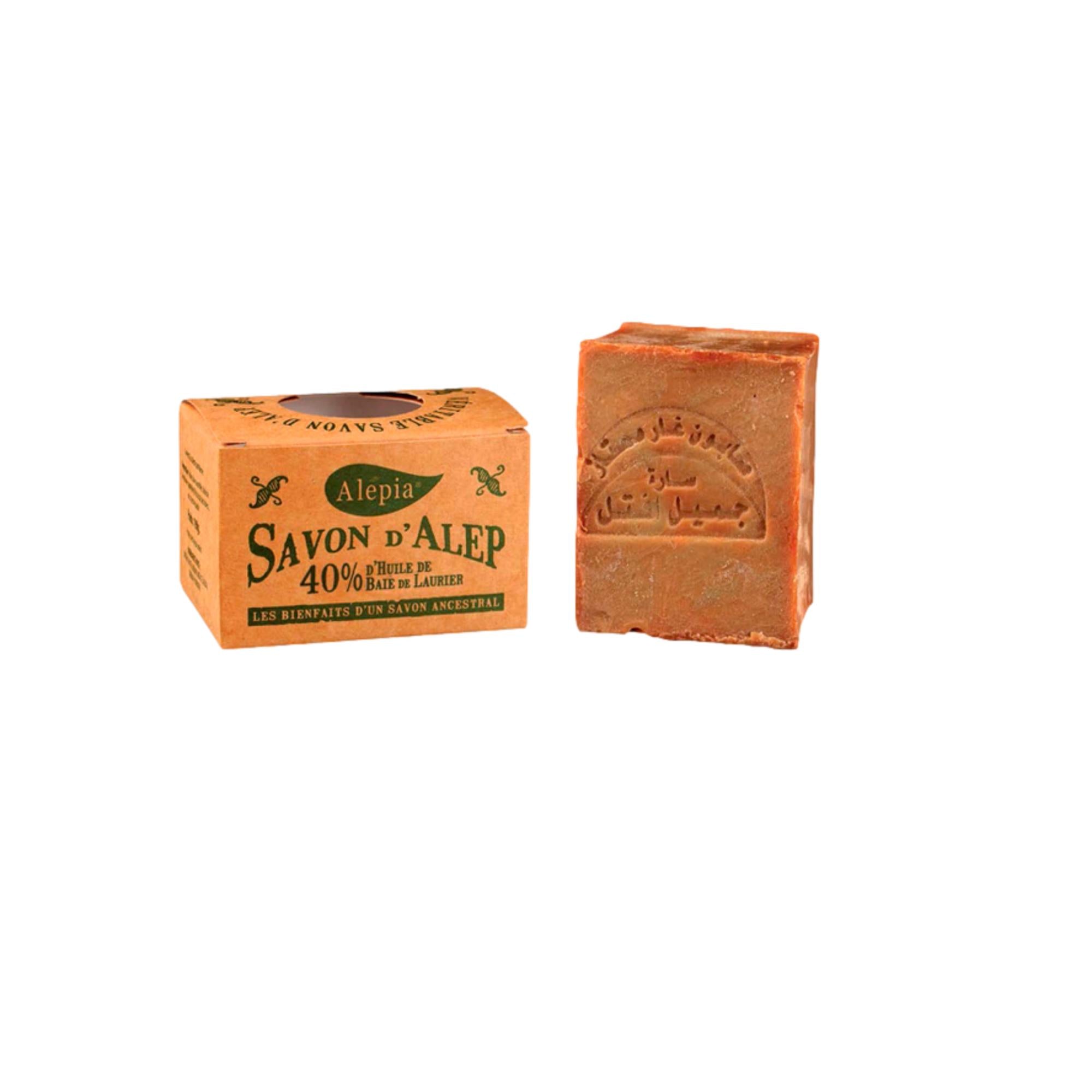 Savon d'Alep 40% de baie de Laurier - 190 g - Alépia