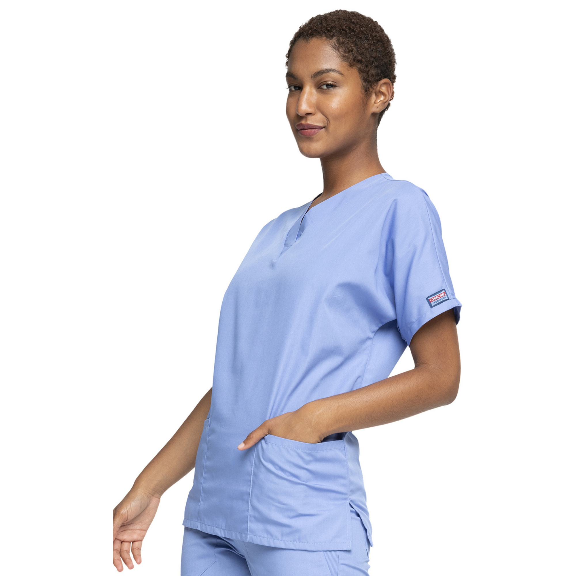 Guéthary - Tunique médicale - Col V - Manches courtes - Femme - Cherokee - Couleur 1 Cherokee Authentic Workwear