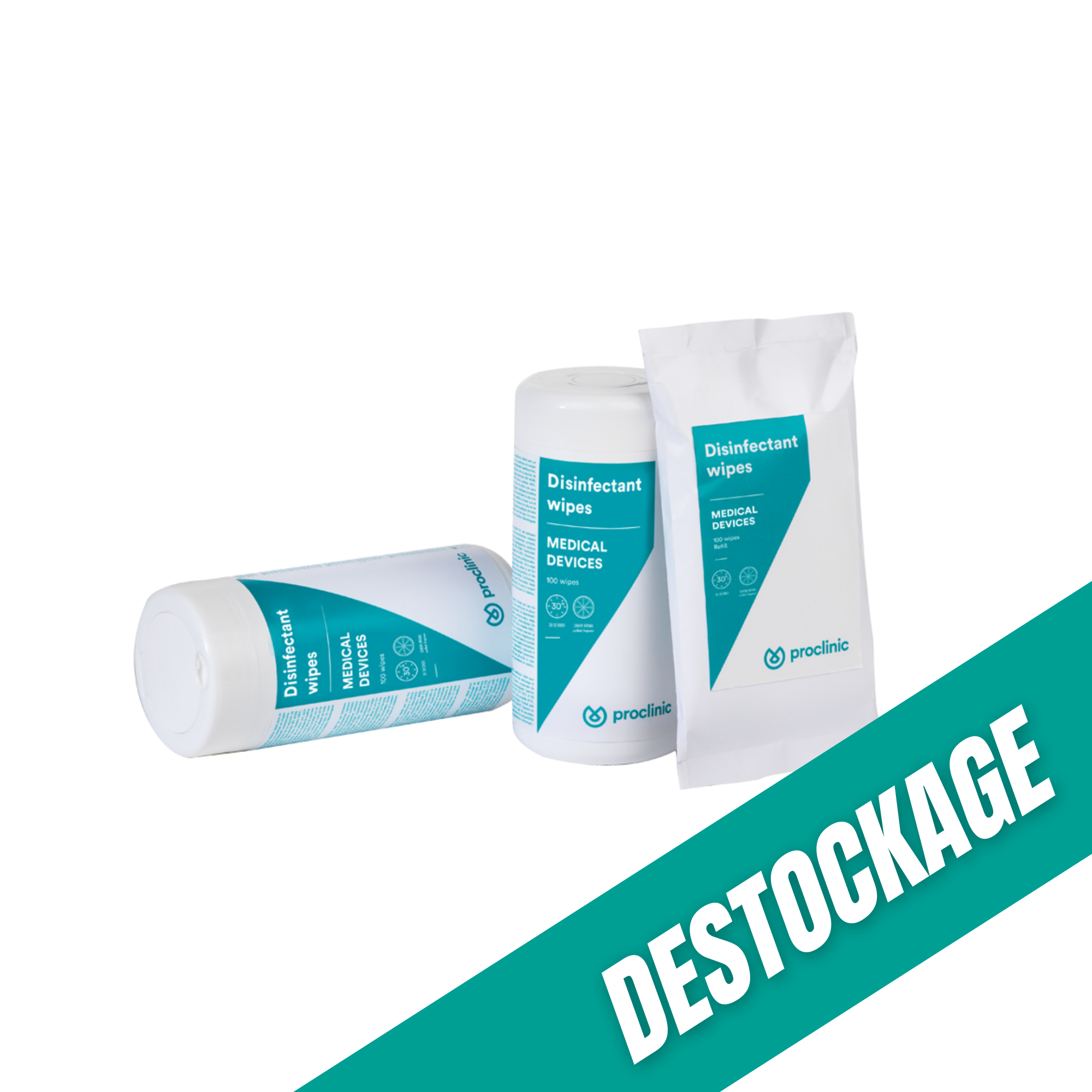 Lingettes désinfectantes - Boite de 100 - Proclinic // Destockage