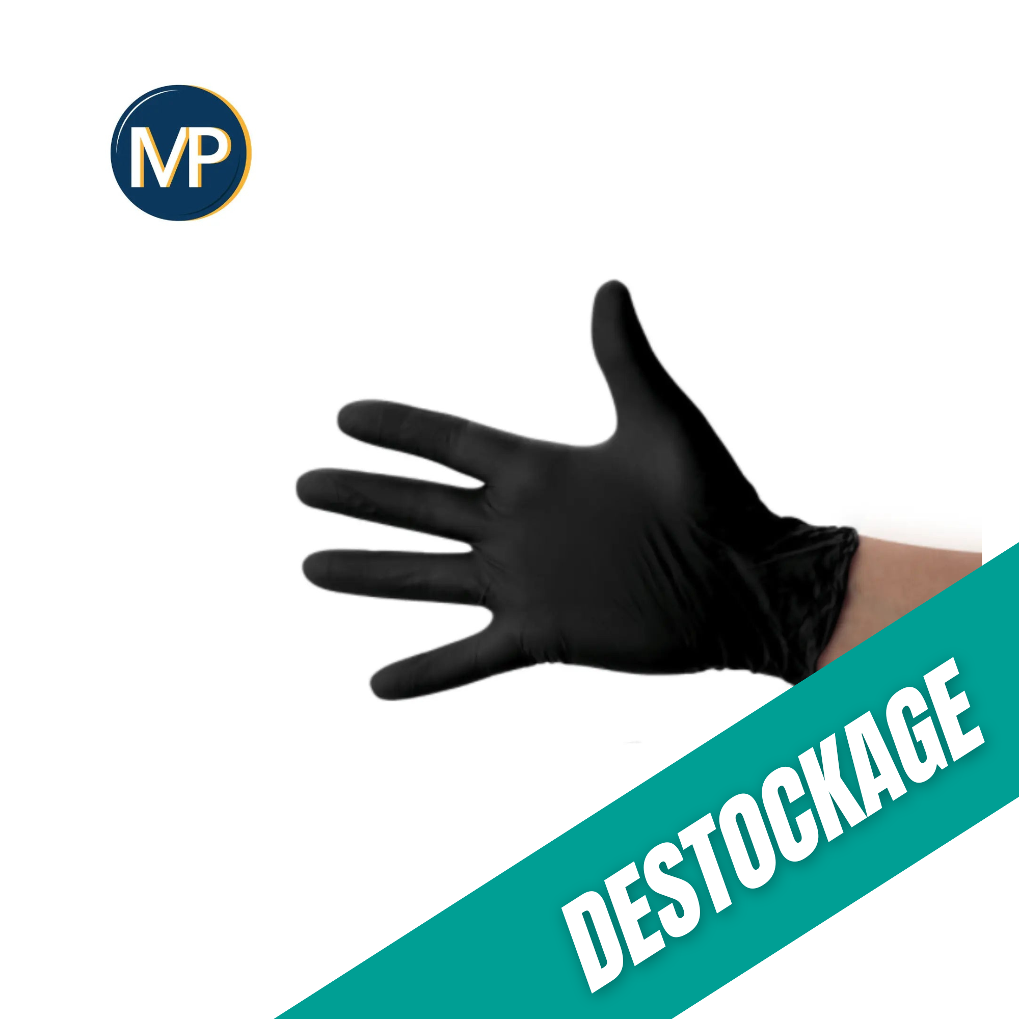 Gants d'examen - Nitrile Noir - Sans poudre - Boite de 100 - My Podologie // Destockage MP 