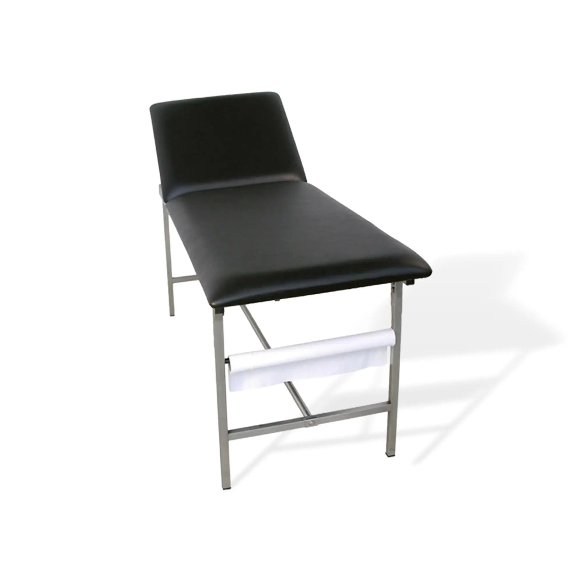 Divan Examen Noir Tube Inox Carre - CARINA MEDICAL