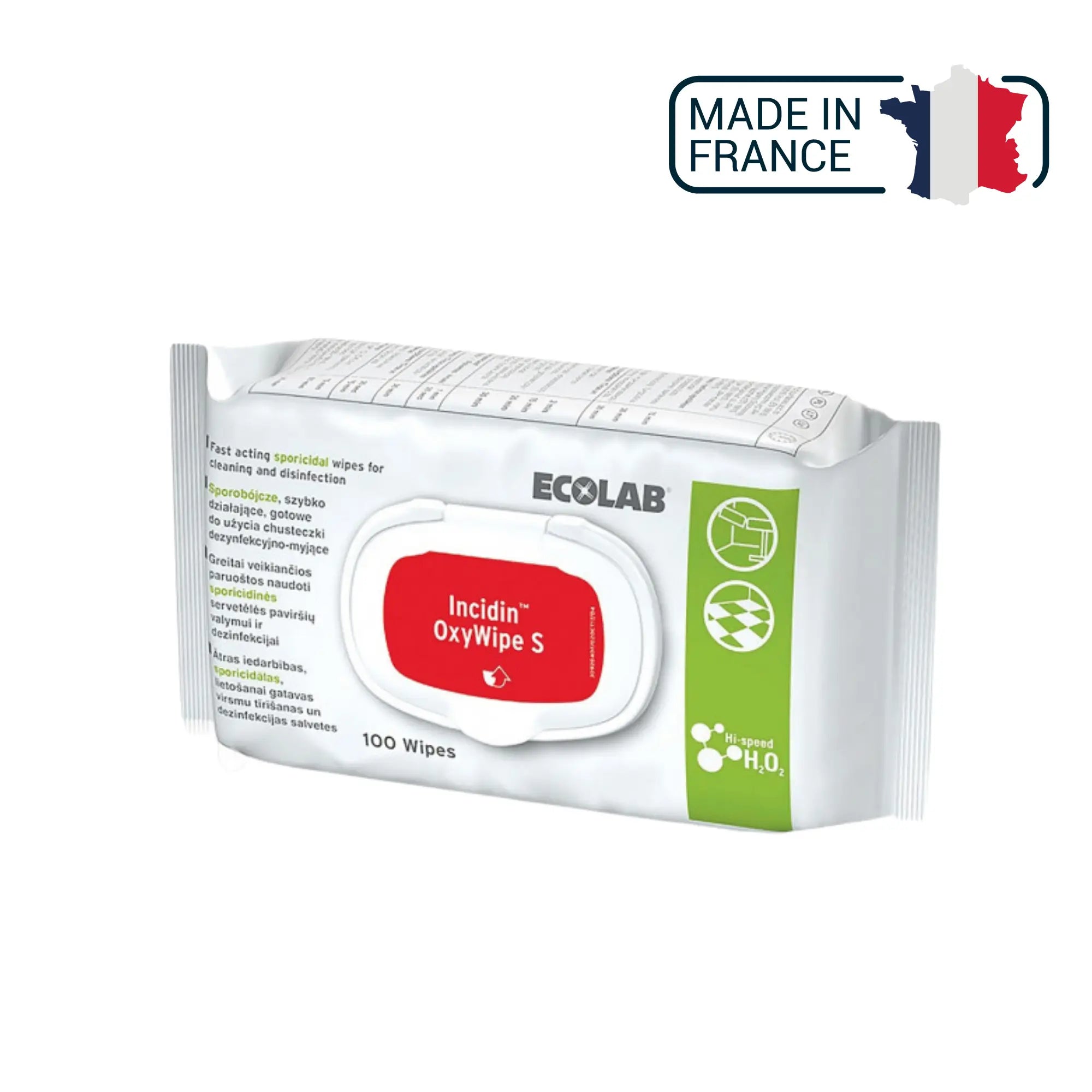 Sachet de 100 lingettes Incidin Oxywipe S - Ecolab by Anios - My Podologie