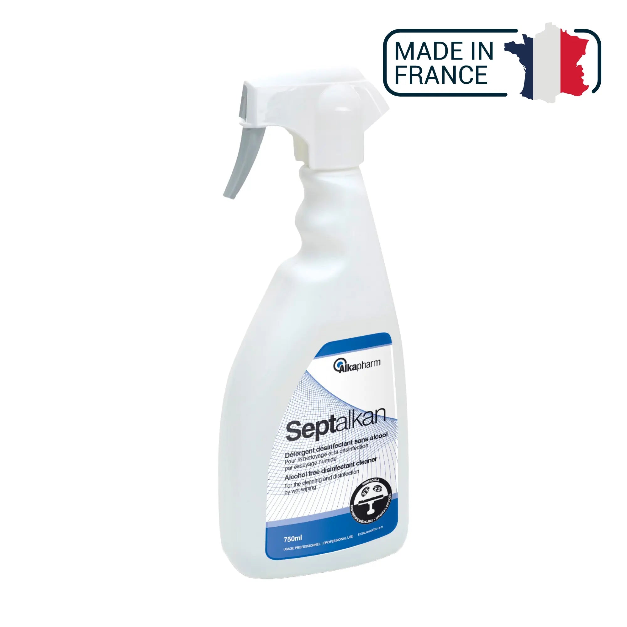 Septalkan - Désinfection des surfaces - Flacon spray - 750 ml - Alkapharm - My Podologie